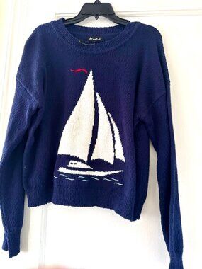 Marled Sailing Bost Sweater Nautical Coastal